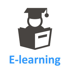 E-learning education web icon