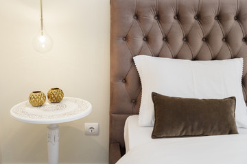 Classic Nightstand With Lamp.