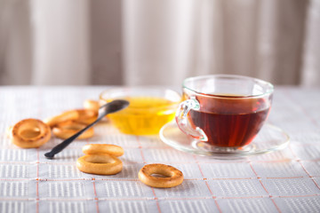 Herbal tea and white honey