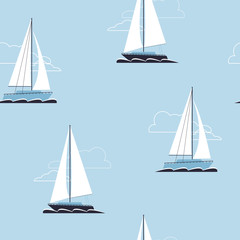 Sailing yachts.Vector pattern