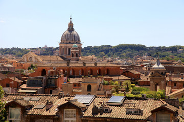 Fototapeta na wymiar Panoramic view of historic center of Rome, Italy