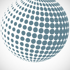 Vector halftone sphere design element