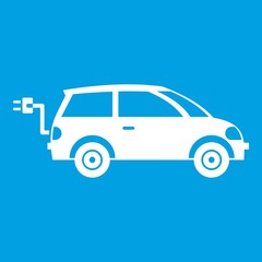 Electric car icon white