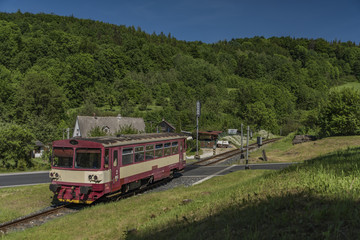 Obraz premium Train near Vapenna station in north Moravia