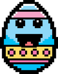 Fototapeta premium Smiling 8-Bit Cartoon Easter Egg