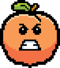 Angry 8-Bit Cartoon Peach