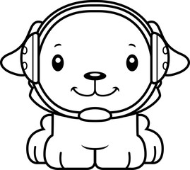 Cartoon Smiling Wrestler Puppy