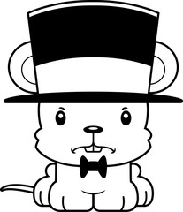 Cartoon Angry Mouse Top Hat