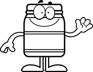 Cartoon Jar Waving