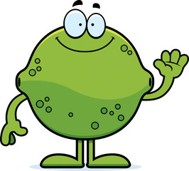 Cartoon Lime Waving