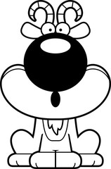 Surprised Cartoon Goat