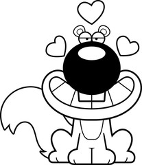 Cartoon Squirrel Love