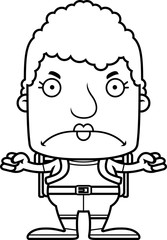 Obraz premium Cartoon Angry Hiker Woman