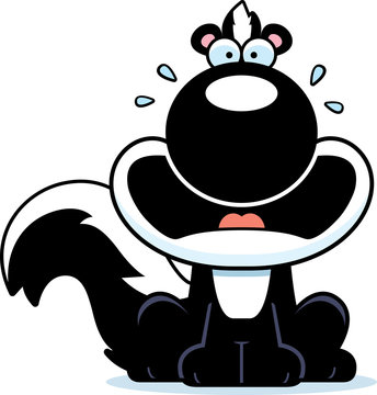 recommend clip art: Scared Cartoon Skunk