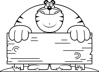 Cartoon Tiger Wood Sign