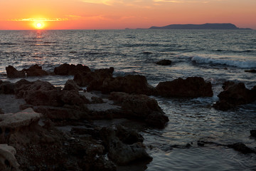 Sunset in the Mediterranean Sea