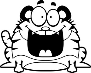 Happy Cartoon Tiger