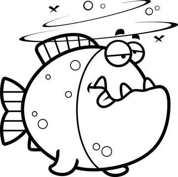 recommend clip art: Cartoon Drunk Piranha