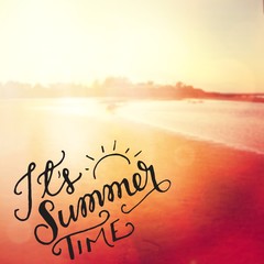 Inspirational Quote with summer style lens flare