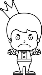 Obraz premium Cartoon Angry Prince Boy
