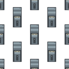 Computer seamless pattern in flat style isolated on white background vector illustration for web