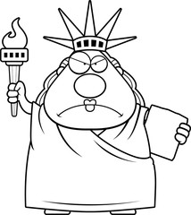 Angry Cartoon Statue of Liberty