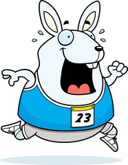 Cartoon Rabbit Running Race