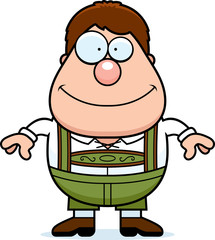 Cartoon Lederhosen Boy Smile