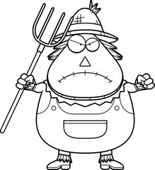 Angry Cartoon Scarecrow