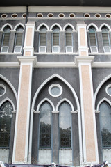 Window of Catholic church, Chantaburi, Thailand.