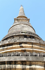 Fototapeta premium Old chedi at Wat U-Mong, Chiangmai, Thailand.