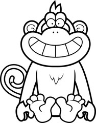 Cartoon Monkey Sitting