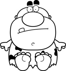 Cartoon Caveman Sitting