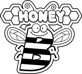 Cartoon Honey Bee Text