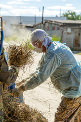 Man with straw