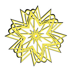 Geometric pattern icon star astrology set pentagram