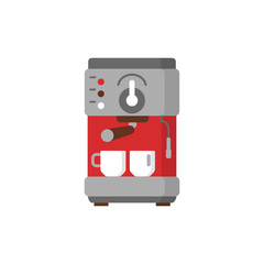 Modern coffee machine flat icon.