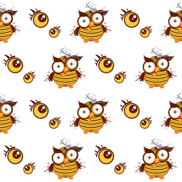 pattern owl graphic cartoon character