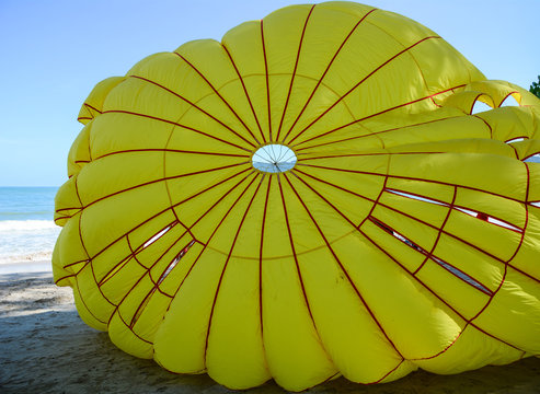 Playing parasailing in Phuket, Thailand