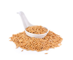 paddy rice on white background