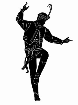illustration of folklore dancer, vector draw