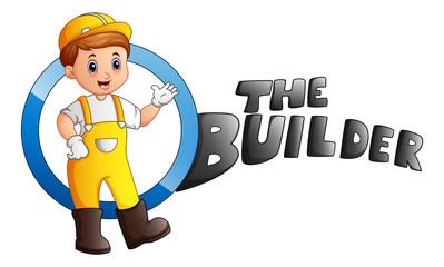 Cartoon builder man