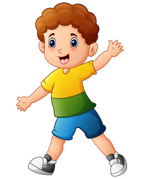 Cute little boy cartoon 