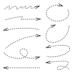 dashed arrows, hand drawn arrows