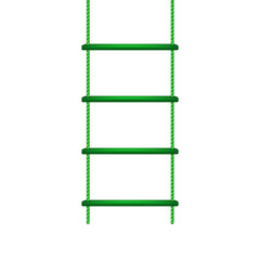 Wooden rope ladder in green design
