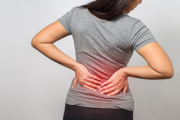 Woman with backache