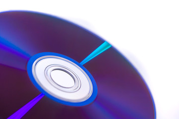 digital disc storage DVD isolated on white background.