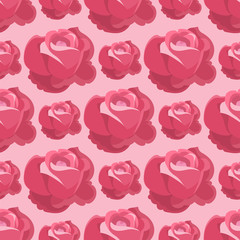 Beautiful watercolor rose flower style illustration seamless pattern background