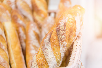 fresh bake bread in the bakery look tasty good dairy food.