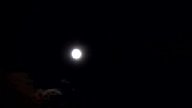 Night cloudy sky with moon